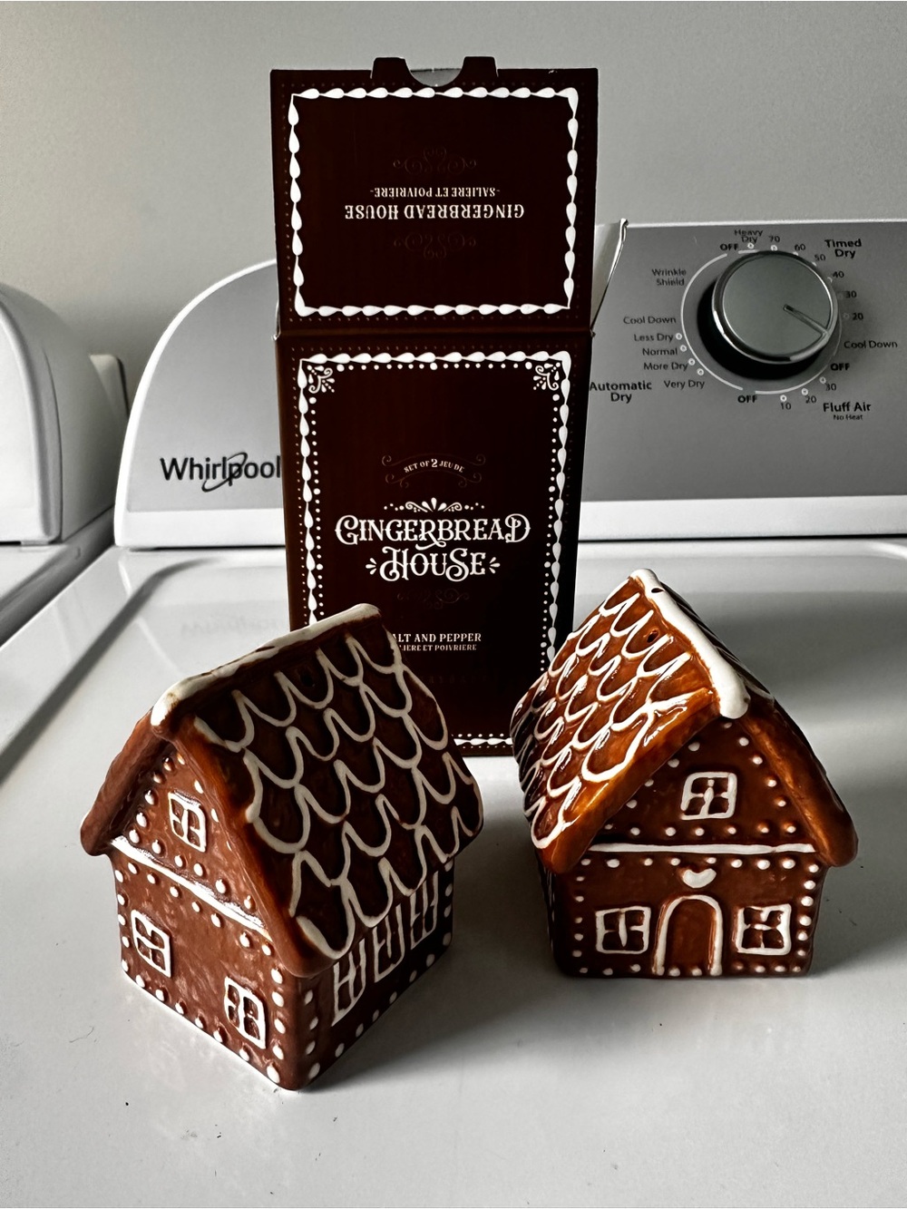 Pottery Barn Gingerbread House Decorative Salt & Pepper Shakers - Brown - Picture 2 of 11